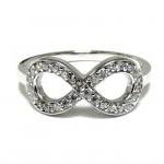 Infinity Ring-Sterling Silver Ring With Hand Set Cubic Zirconia