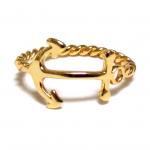 Anchor Ring-14 Kt Gold Ove..